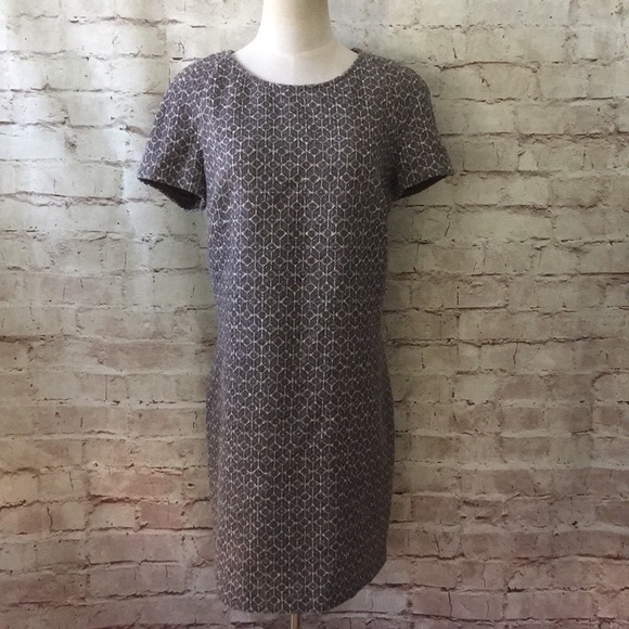 Vintage Benetton Shift Dress Tweed Geometric Large - Picture 5 of 5